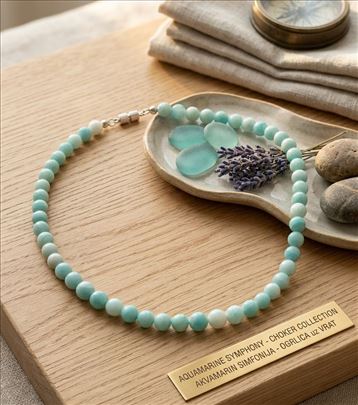Starinska tirkizno plava ogrlica