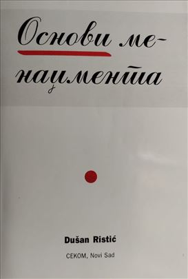 Osnovi menadžmenta, Dušan Ristić