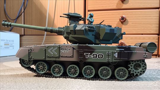 RC tenk T90 ispaljuje kuglice