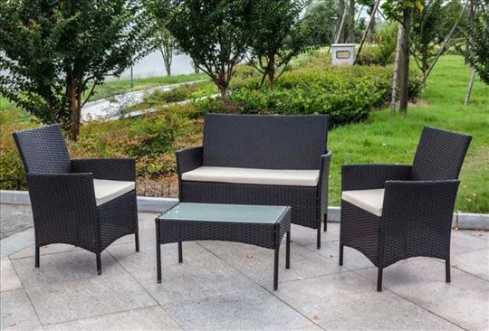 Bastenski set garnutura 4u1 PE ratan Novo