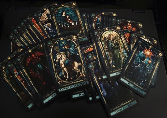 Stained Glass Tarot + somotska vreća za karte