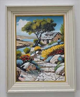 Ulje na platnu - Mediteranska oaza, prelepo!