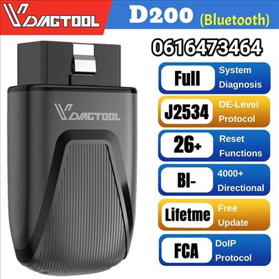 Novo - VdiagTool D200 Bluetooth 26 Reset, J2534 Pa
