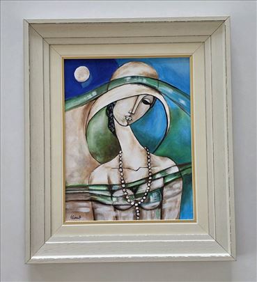 Tajanstvena Dama - akril na platnu