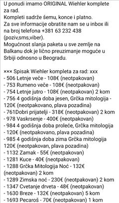 Prodaja - original Viler (Wiehler) kompleti za rad