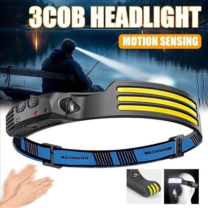 Svetlo lampa za glavu baterija 4LED senzor pokreta