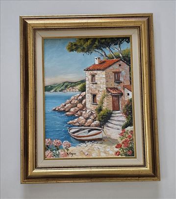 Ulje na platnu - Mediteranska obala, slika dva.