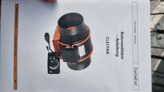 Turbina Intertek - inline duct fan 