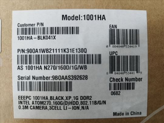 Asus Eee, 1001HA, Netbook