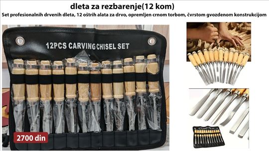 Dleta za rezbarenje set 12 kom
