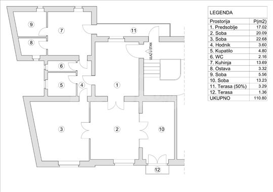 Tašmajdan, 110m² – za adaptaciju