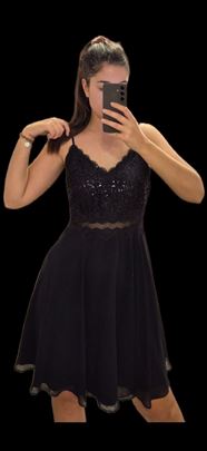 Jakes svečana,teget haljina