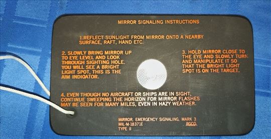 Originalno USA Vojno Signalno Ogledalo Mark 3 