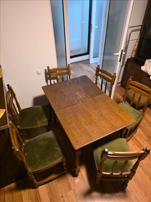 Polovan sto sa 6 stolica