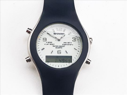 Vintage 90s Sharp Quartz Ana-Digi sat novo