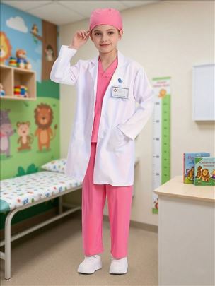 Doktorka doktorica kostim za decu + mantil model 3