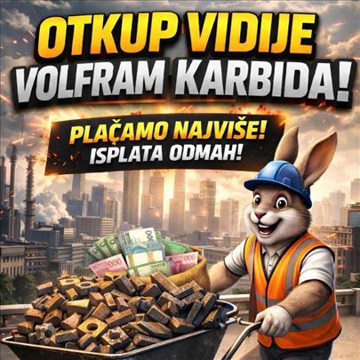 Otkupp Vidija pločice, burgije i glodala–Kešš !