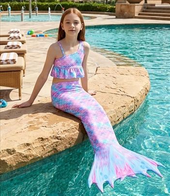 sirena kupaci kostim 3 dela rep + top Arijel