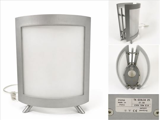 Dizajnerska lampa metal/staklo Italija – elegantna