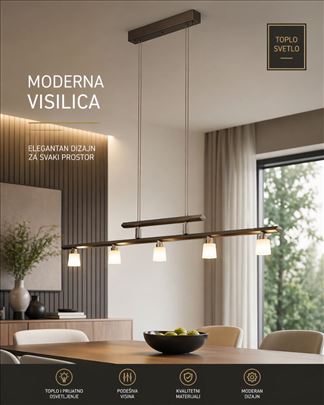 Plafonska visilica, moderna LED lampa za trpezarij