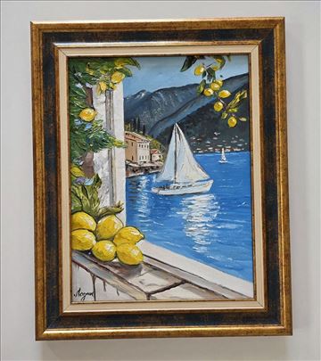 Ulje na platnu - Boje mora i limuna, prelepo!