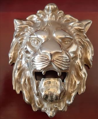 Vintage Lav ukrasna skulptura Mesing