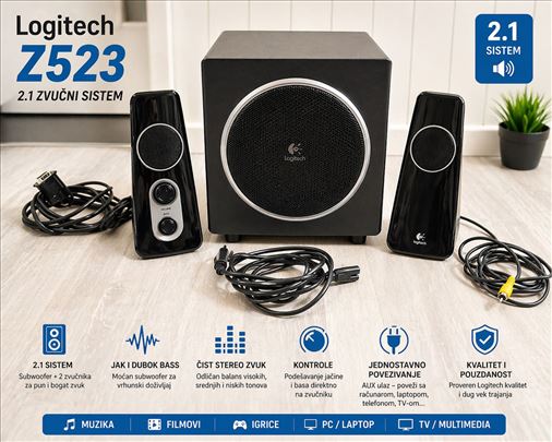 Zvučnici sa subwoofer-om Logitech Z523 2.1,uvoz CH
