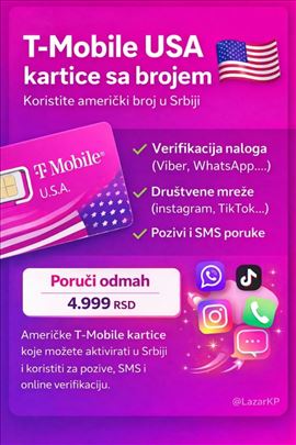 Americki Sim- Aktivirane TMobile kartice neo paket