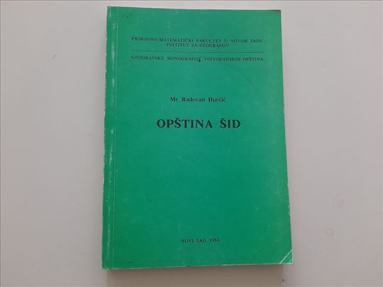 Opština Šid - Geografska monografija