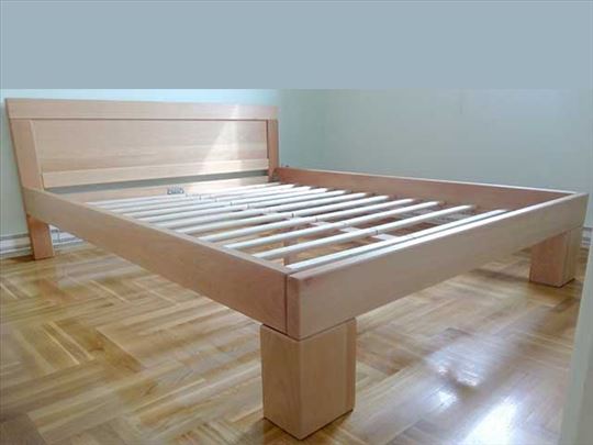 Bračni krevet Monaco 180x200 natur – puno drvo