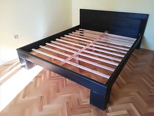Bračni krevet Monaco 180x200 wenge – puno drvo