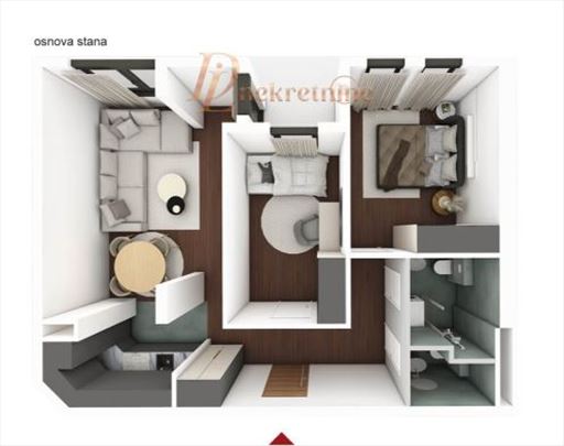 Dvoiposoban stan 6 – 62.05 m² – novogradnja Vidiko