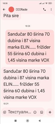 Fižider i zamrzivač ispravni oba 220 eura