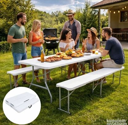 Sklopivi pivski set,sto i dve klupe