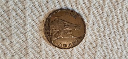 Bakarni novčić King Georgivs VI oz 1946 one penny