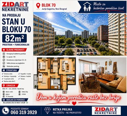 Blok 70, osmospratnice, trosoban