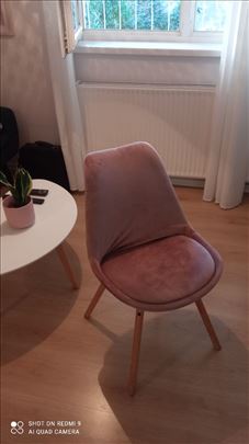 Jysk stolica somot roze