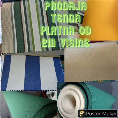 (Prodaja) Tenda platna 2m širini