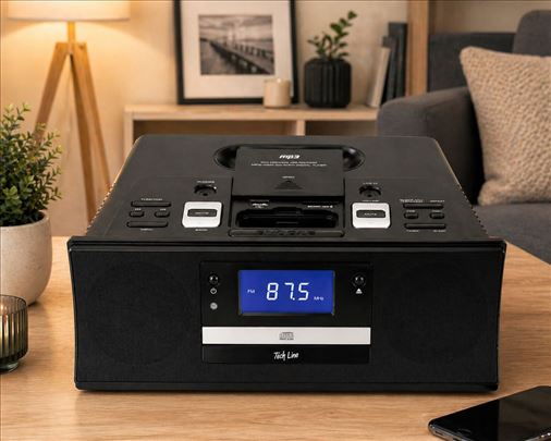 Tech Line CD radio iPod dock, USB SD MP3, jak zvuk