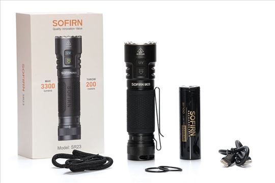 Sofirn SR 23 3300 Lumena +UV+Baterija 5000mA
