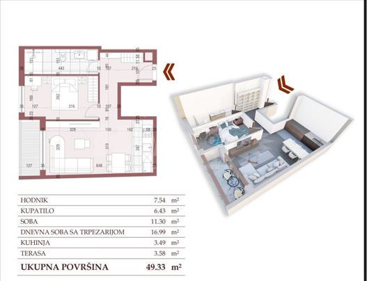 Luksuzni jednosoban poslovni apartman