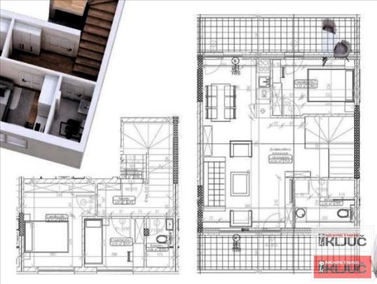Blizina Lipov Gaja, 65m2 + 20m2 Terasa, Troiposoba