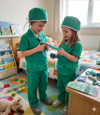 Doktor + IGRAČKE doktorka lekar hirurg kostim decu