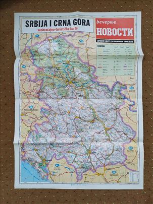 Mapa SRBIJA i CRNA GORA 2003. - Dodatak V. Novosti
