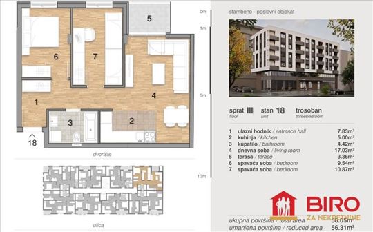 Stan,Novi Sad,Telep,kv: 56.00, ID: 1013273