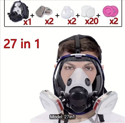 Zastitna maska 3M sa svim filerima 6001 27u1 novo