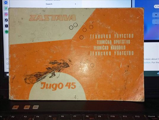 YUGO 45 tehnicko uputstvo, prvo izdanje! Retko!