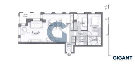 Kings Circle Residences, 114,05m2, VI