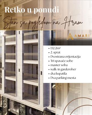Katanićeva, pogled na Hram, 132,2m2