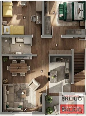 Kod Najlon Pijace, 95m2, Četvorosoban sa Krovnom t